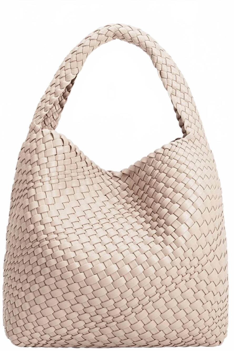 NEW MELIE BIANCO women's johanna vegan shoulder bag in ivory